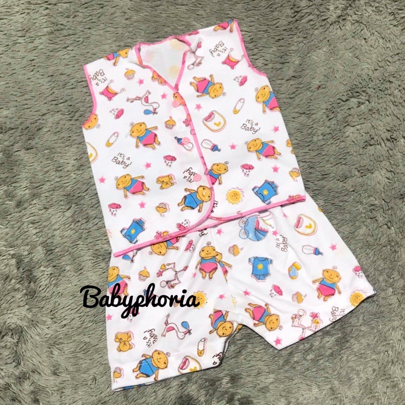 Setelan Baju Bayi Kutung dan Celana Pendek