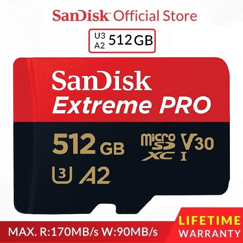 Sandisk Kartu Memori TF Micro SD Card 128GB 64GB 32GB 16GB A1 A2 Flash SDHC SDXC Class 10