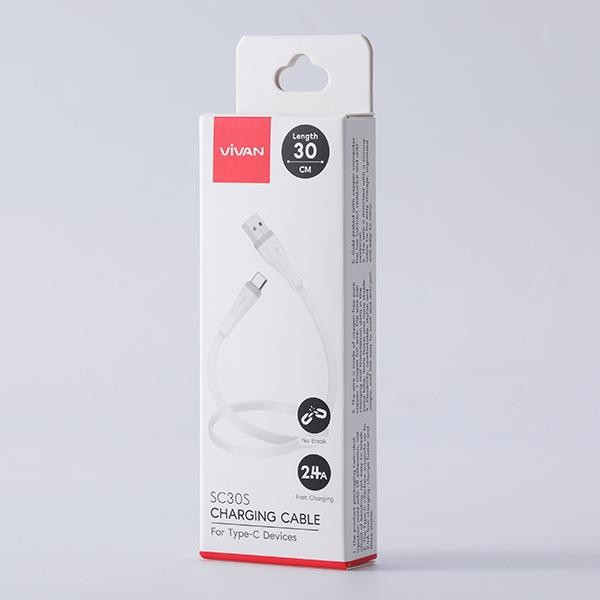 Vivan SC30S / SC 30s 2.4A 30cm USB-C Kabel Cable Data Powerbank Quick Charge