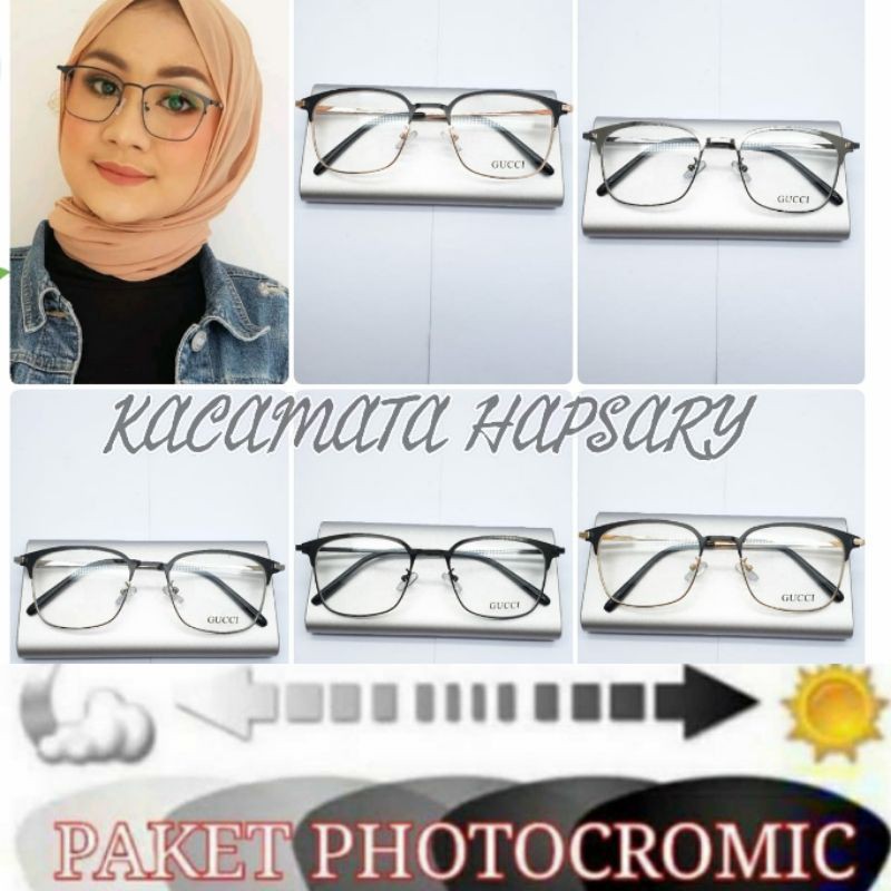 FRAME KACAMATA MINUS ANTI UV ( FREE LENSA PHOTOCROMIC ) KACAMATA ANTI RADIASI | KACAMATA NEW 17298