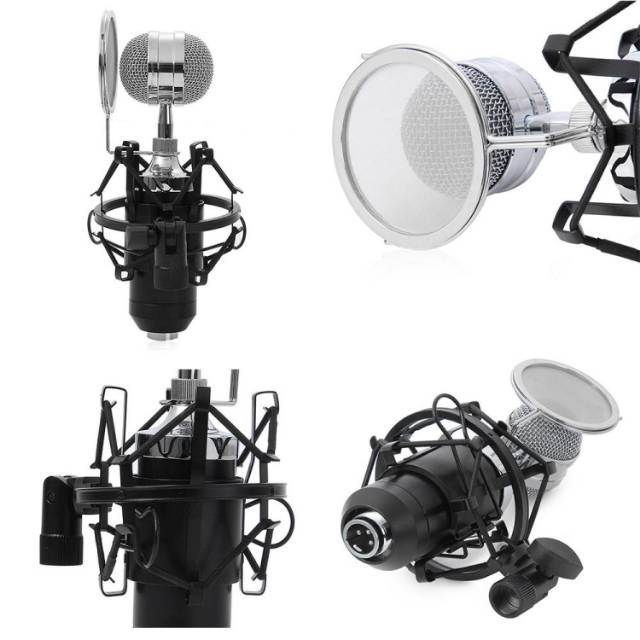 TaffSTUDIO Mikrofon Kondenser dengan Shock Proof Mount