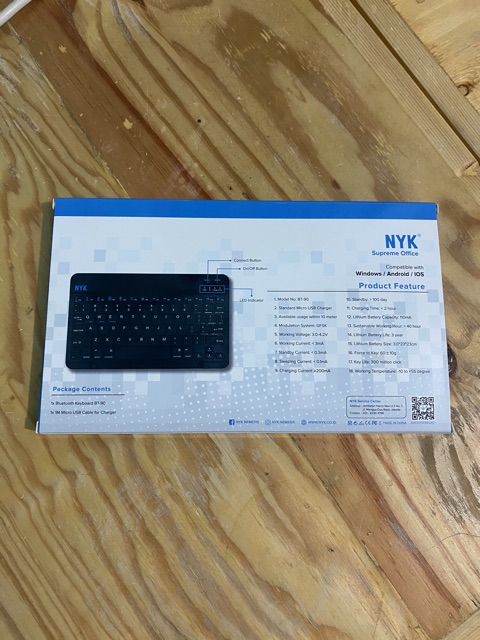 NYK BT-90 Keyboard Mini Bluetooth Android Windows IOS Macbook PC