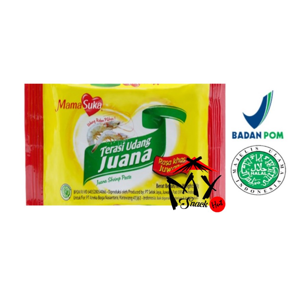 MAMASUKA TERASI UDANG JUANA 90GR - MAMA SUKA SHRIMP PASTE BLOCK - PASTA UDANG REBON KOTAK HALAL MUI