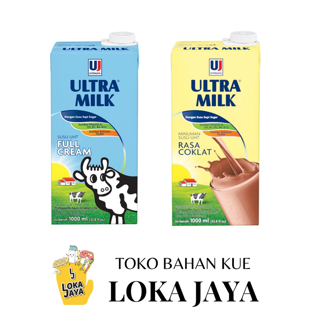 

ULTRA MILK UHT FULL CREAM 1000ML SUSU PLAIN 1 LITER