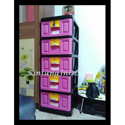 Lemari Plastik Napolly 5 Susun 5 Laci