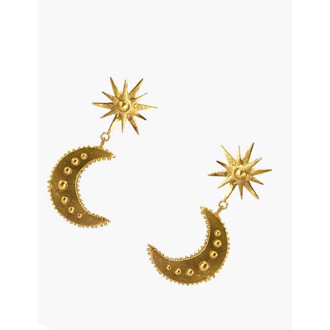 LRC Anting Tusuk Fashion Gold Irregular Geometric Earrings D28839