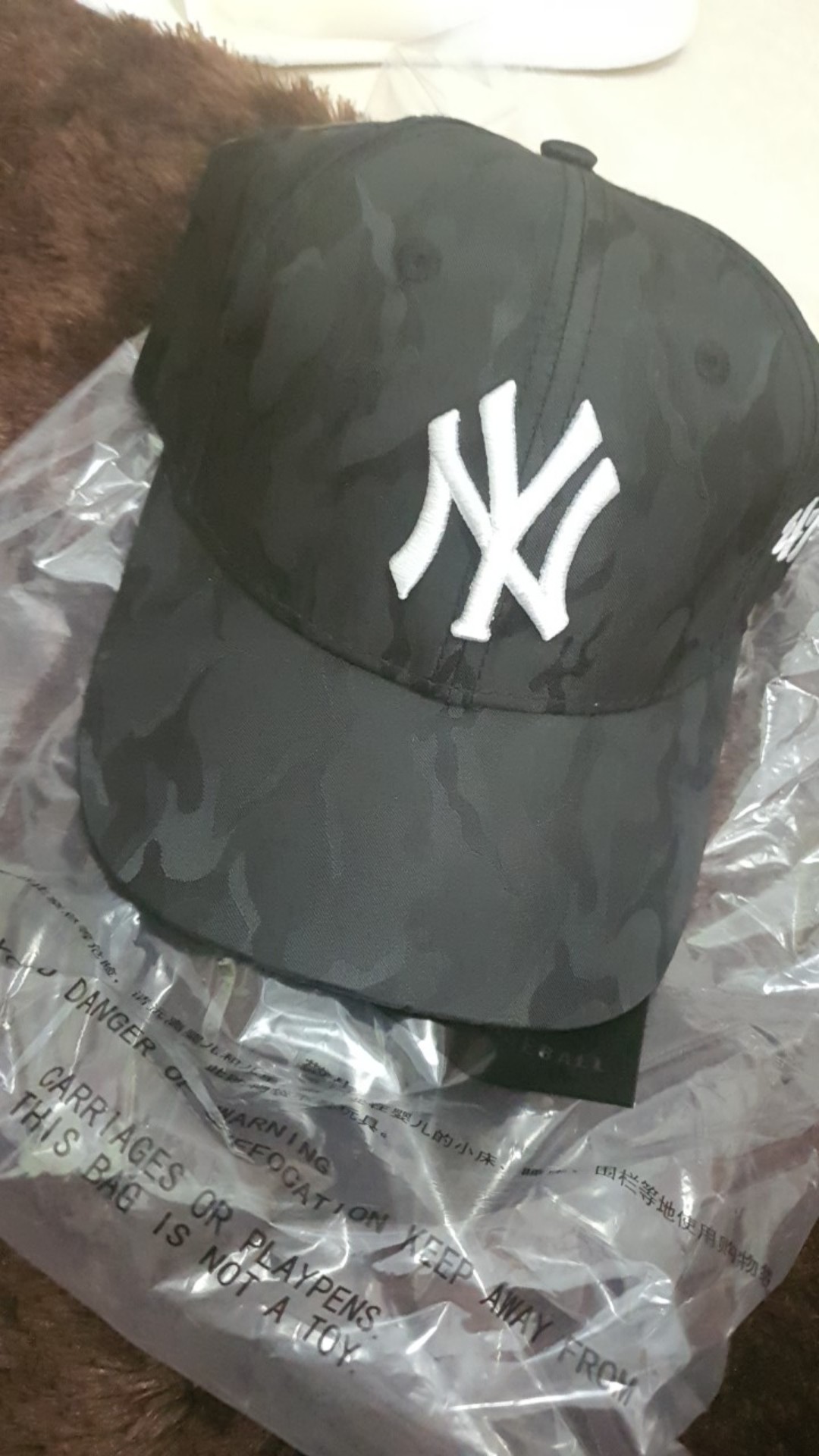 G-718 Topi Camo Ny Black Logo Black