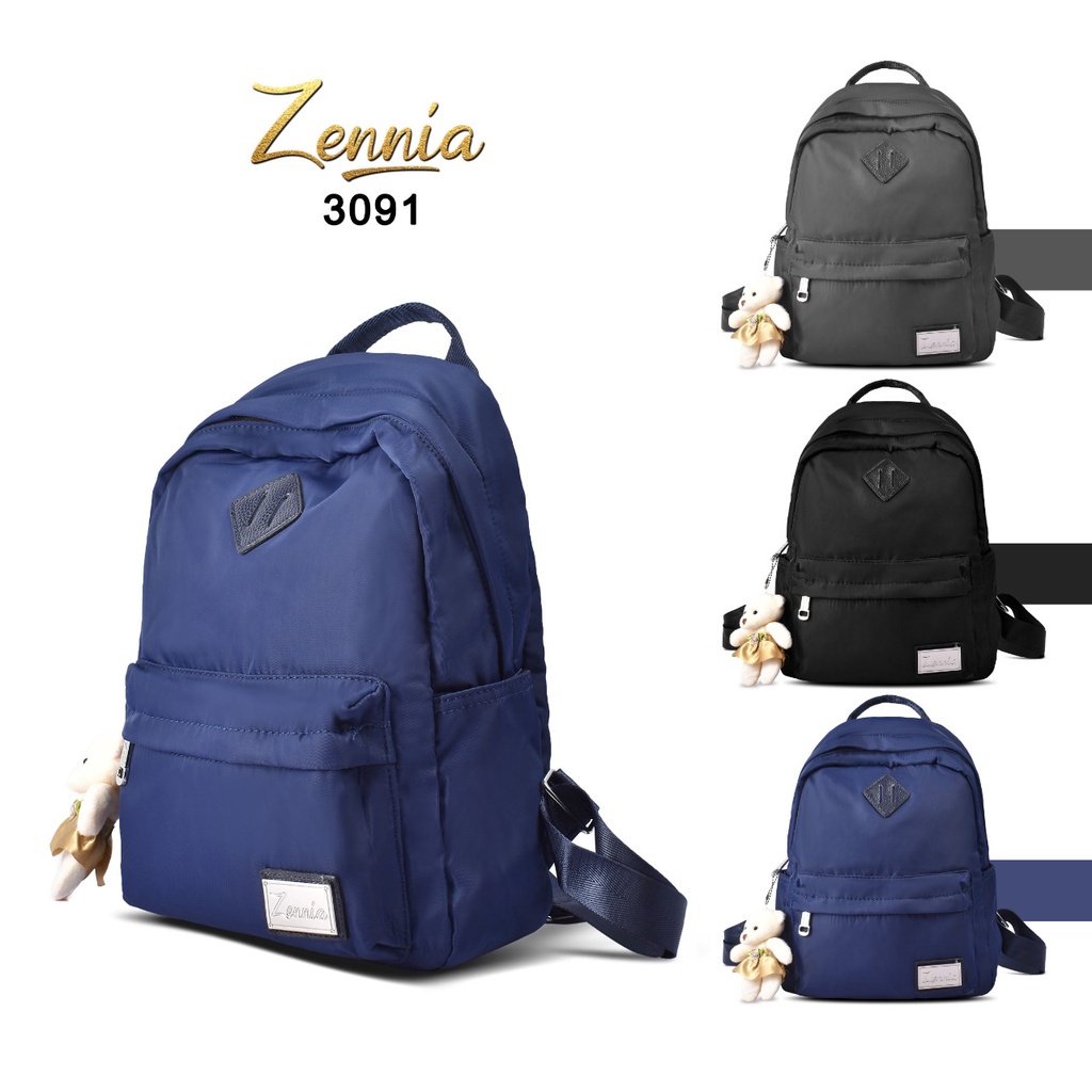 Tas Ransel Zennia 3091 Tas Wanita Korea Kerja Sekolah Kuliah Outdoor Trendy Fashion Style Travel