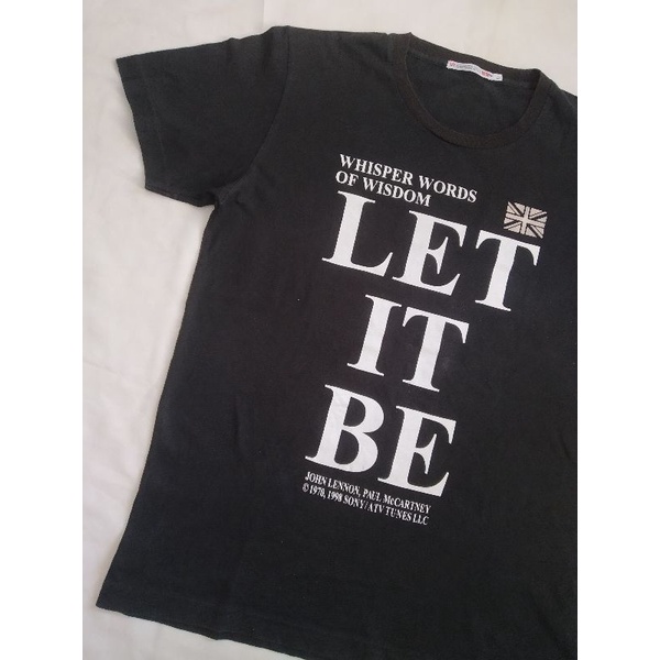 The beatles let it be uniqlo kaos band rock legend