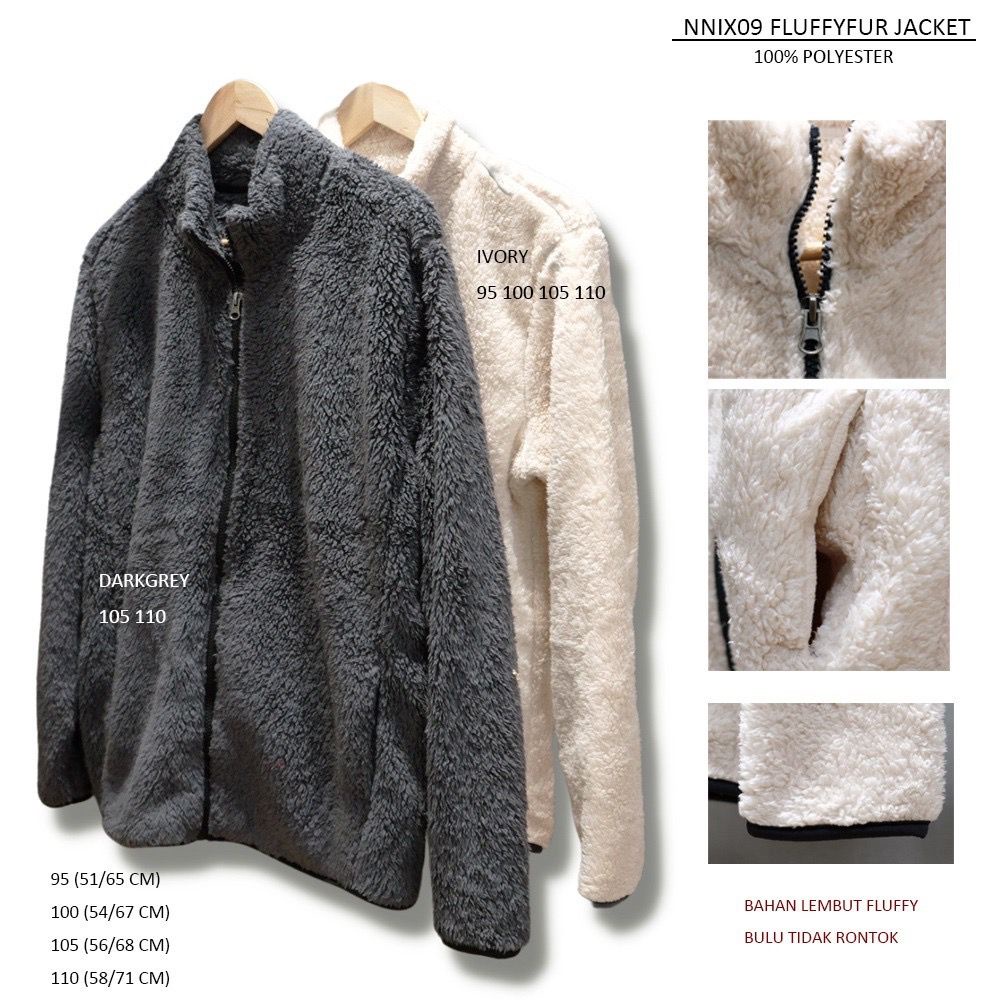 Jaket Bulu Pria Nix09 Fluffyfur Jacket