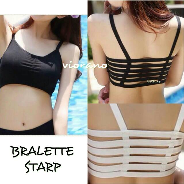 Bralette Strap Tali 6 Belakang / Bra Sport Gym Fitness Yoga / Bh Kekinian Model Tali Belakang