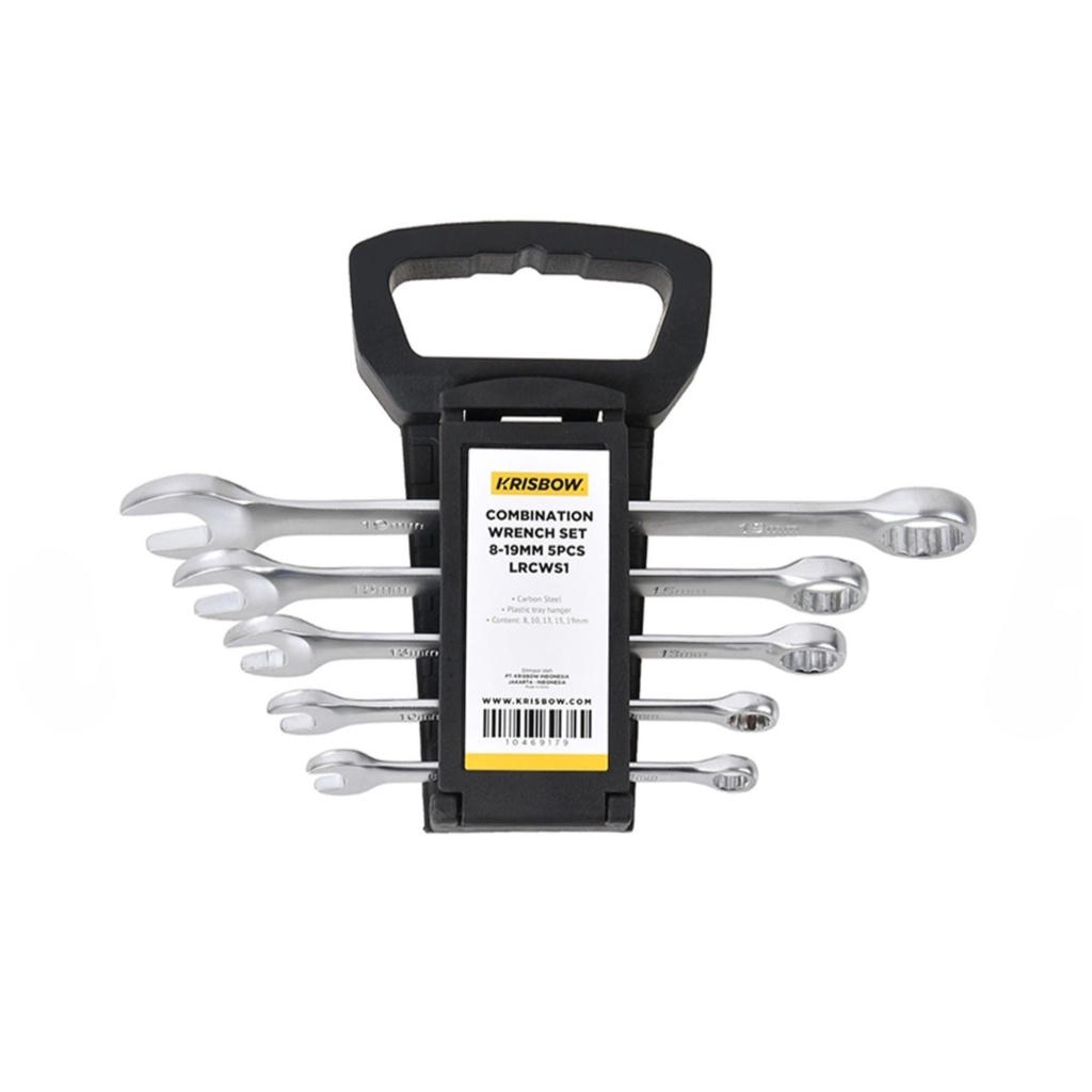 Kunci Ring Dan Pas Krisbow Combination Wrench Set 8-19mm Isi 5 Pcs