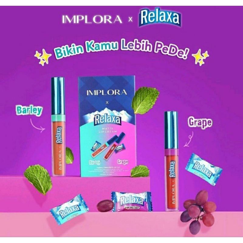 IMPLORA MATTE LIPCREAM RELAXA BARLEY &amp; GRAPE | Implora Relaxa | LIMITED EDITION