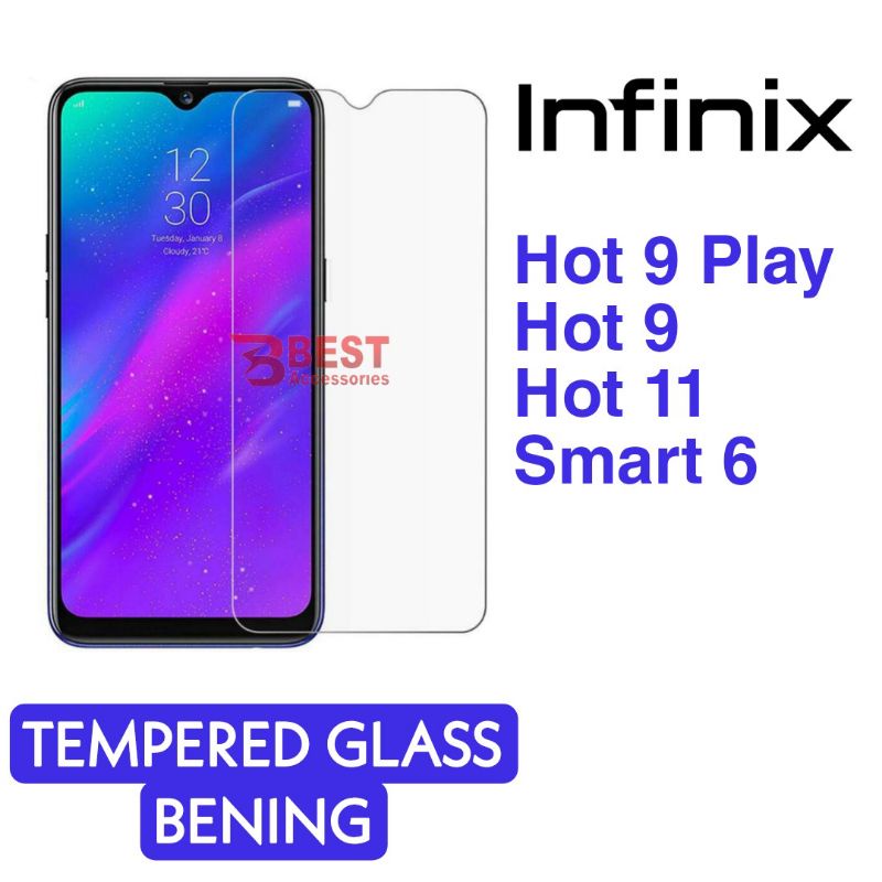 TG TEMPERED GLASS KACA BENING INFINIX Hot 9 Play Hot 9 Hot 11S Smart 6