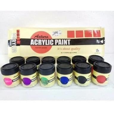 

Cat Akrilik / Acrylic Paint Asturo Set 12 Warna