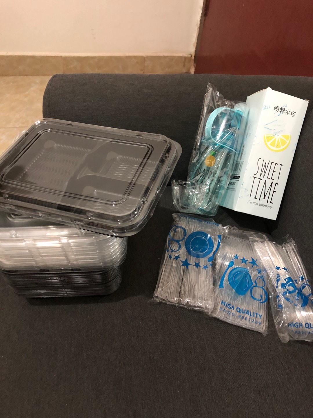 Sendok Makna Plastik Bening / Sendok Makan Bening Panjang Catering Isi 25pcs Garpu Plastik Bening