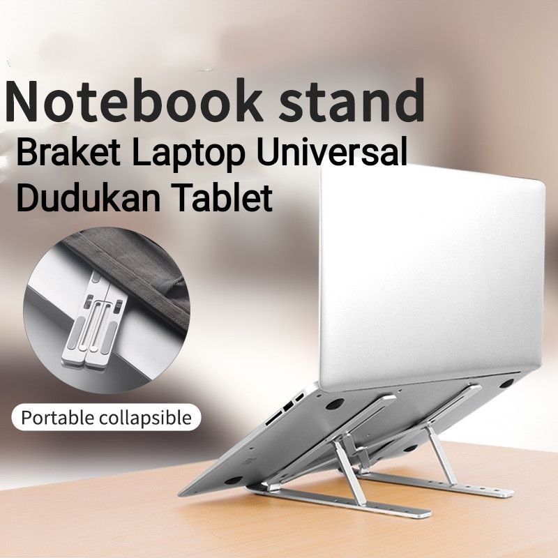 Holder Stand Laptop Multifungsi Folding Braket Dudukkan Notebook Stand Lipat