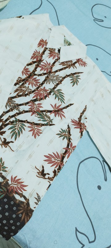 Aska Couple, Batik Couple Keluarga Motif Bambu Putih Terbaru