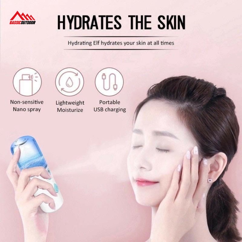 Nano Spray Portable Mini Atomizer USB Nano Mist Spray Facial Humidifier Mist Spray Water Replenishment Alat Facial Alat Perawatan Wajah Pelembab Muka