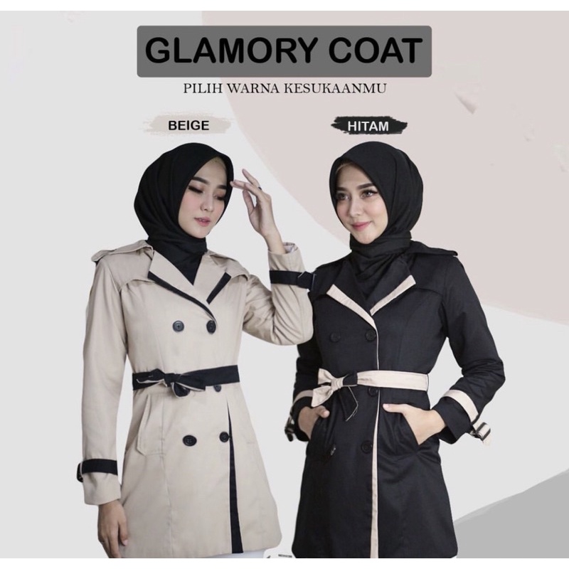 GLAMORY COAT JAKET WANITA TRENCH COAT LONG COAT