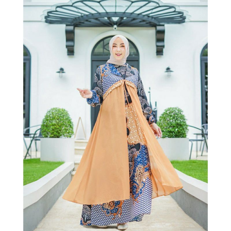 Fashion Gamis Sahara Maxi Motif ll Dress wanita trendy