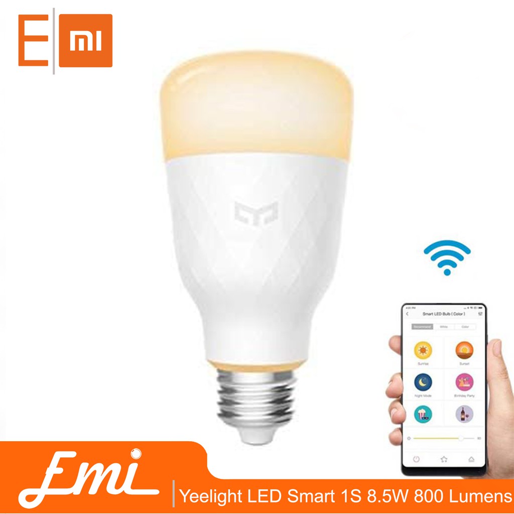 Yeelight LED Smart Bulb 1S E27 8.5W 800 Lumens smart WIFI - 1s RGB COLOR