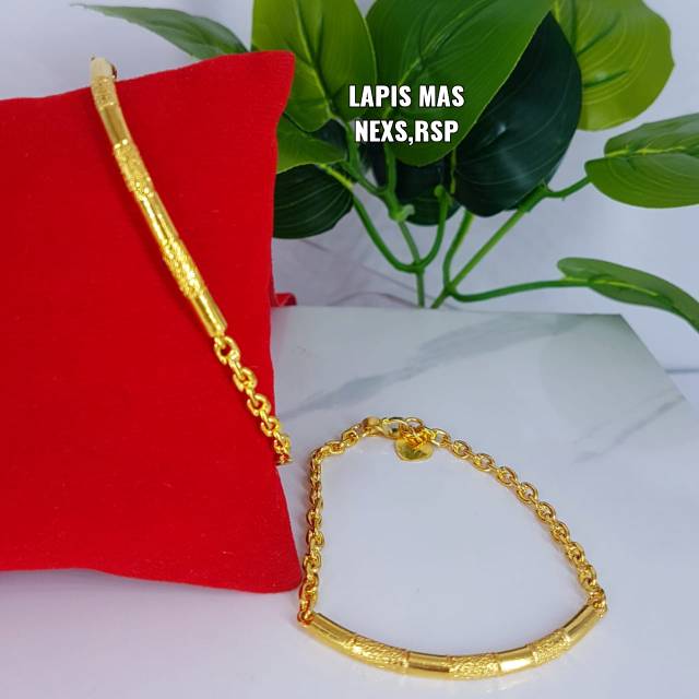 Gelang lapis mas 24k,awet,bisa disepuh ulang