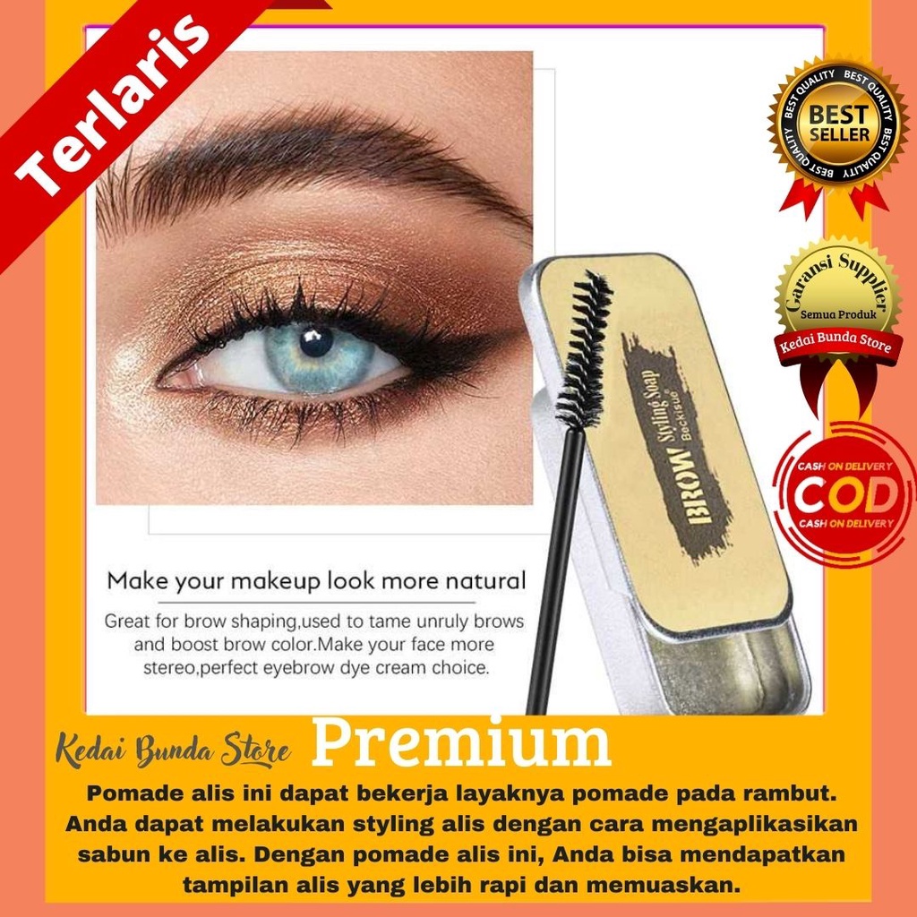 Serum Sabun Pomade Penebal Alis Eyebrow Styling Soap Setting Tebal Gel Viral Tahan Lama Awet Berkual