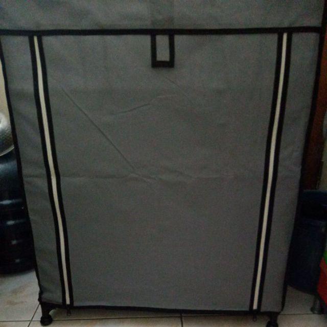 Tk 111 Rak Lemari Sepatu 5 Susun 4 Sekat, Dengan Cover 5 Grid Multifungsi Serbaguna