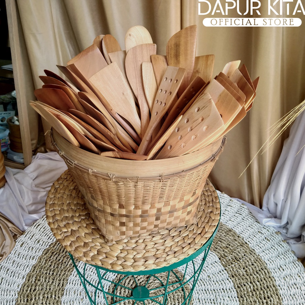 TERMURAH - Sutil Kayu Mahoni/Spatula Kayu, Halus dan Tebal, Kualitas Terbaik!-3