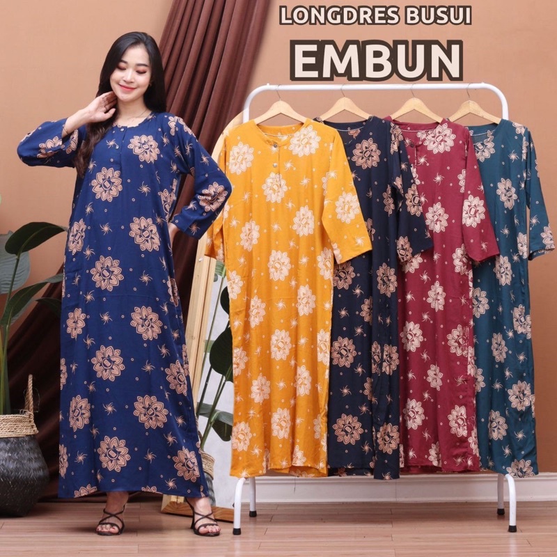 daster rayon panjang busui sematakaki best seller-LONGDRESS JARING