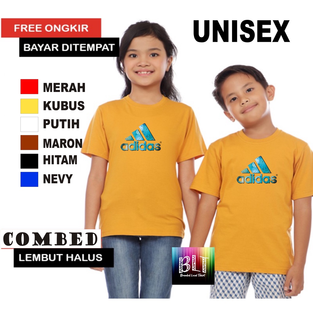 Promo Kaos  4DIDAS BLUE  DTF Anak Anak  Lengan Pendek Combed 30S Atasan Anak2 cowok cewek Kaos Murah kaos anak kartun kaos anak anime kaos anak murah kaos anak hits kaos viral