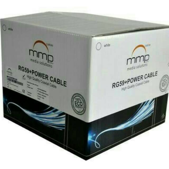 KABEL CCTV PLUS POWER RG59 MEREK MMP PREMIUM 300MTR sangat bagus dan terjamin tarikan panjang