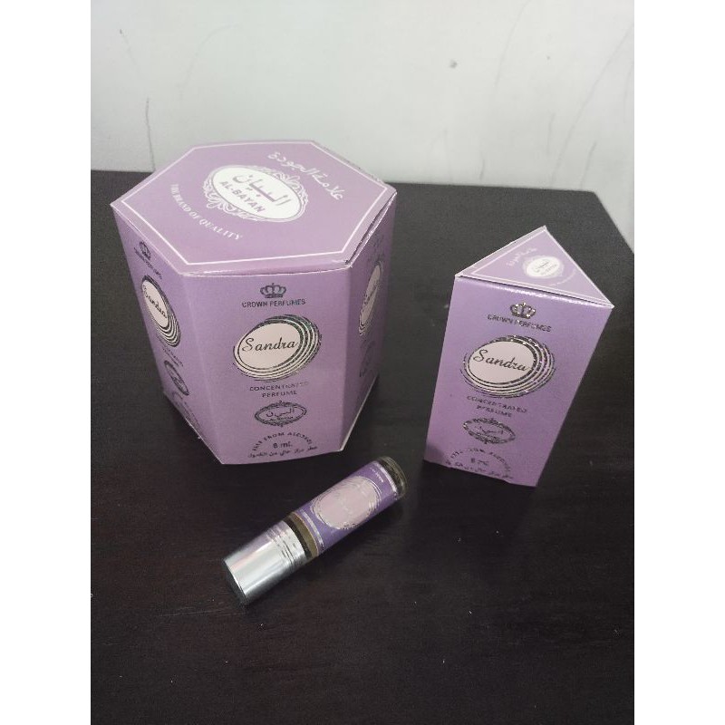 SANDRA-ORIGINAL PERFUME-Parfum Roll On siap pakai-by AL BAYAN-parfum non alkohol 6ml