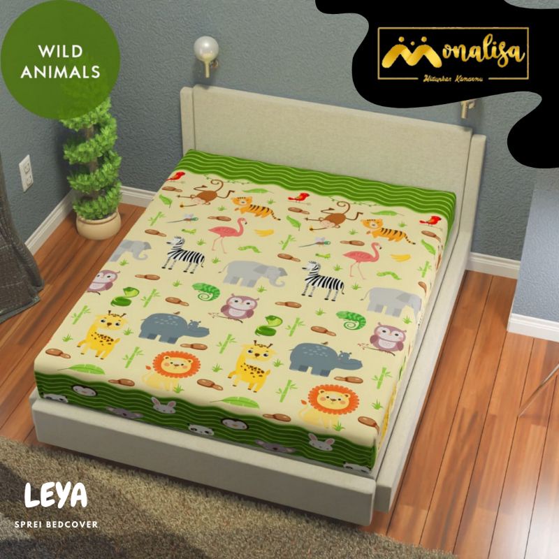 MONALISA Sprei Waterproof 180x200 King Size anti ompol-Wild Animals