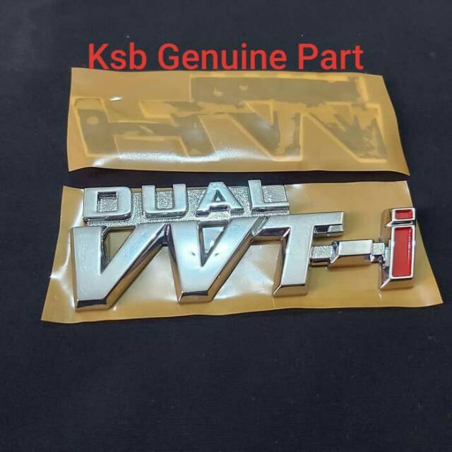 Emblem Dual Vvti Besar Ori Innova Fortuner Altis Vios Hilux Camry Asli