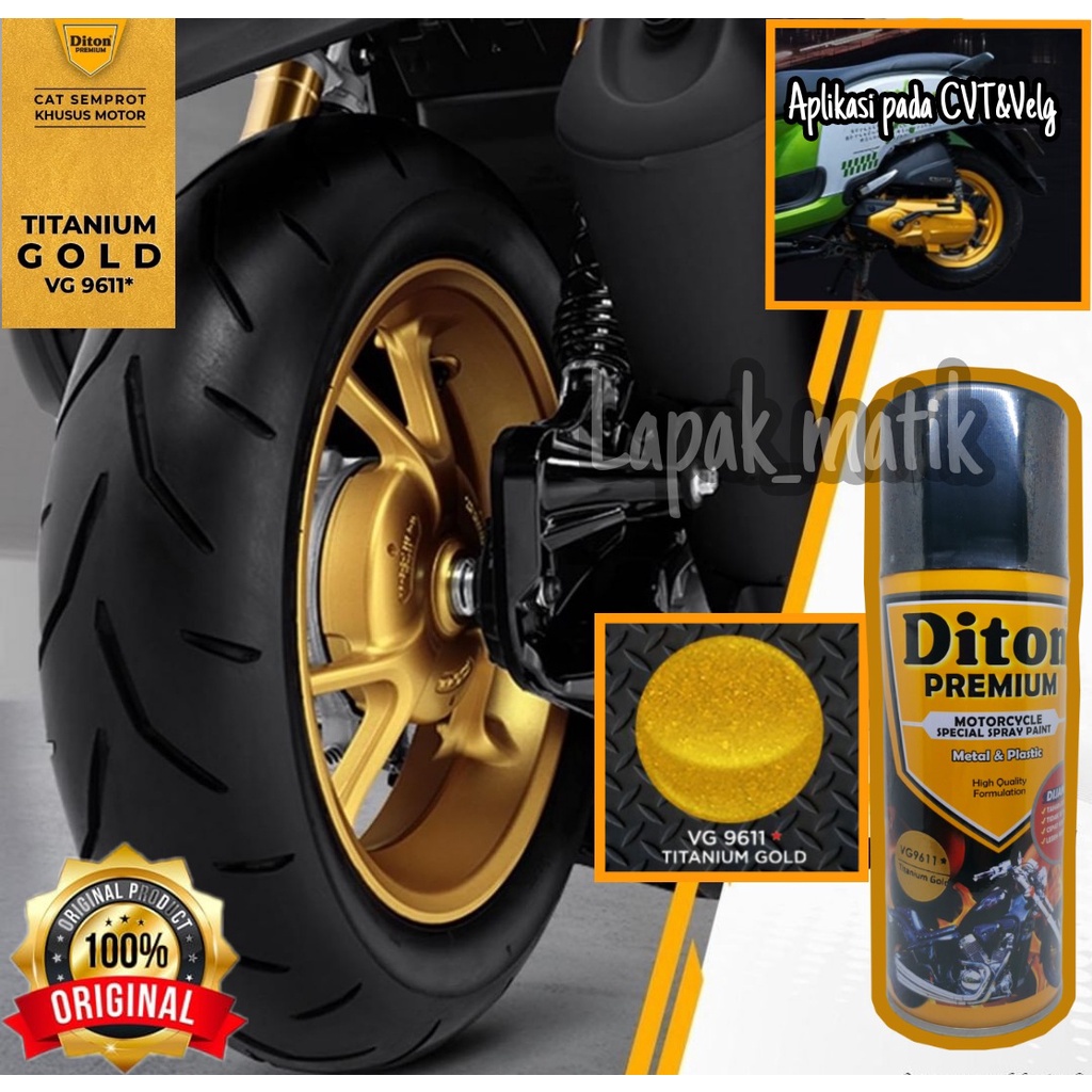 Pilok DITON PREMIUM TITANIUM GOLD VG9611 400ml TITANIUM EMAS