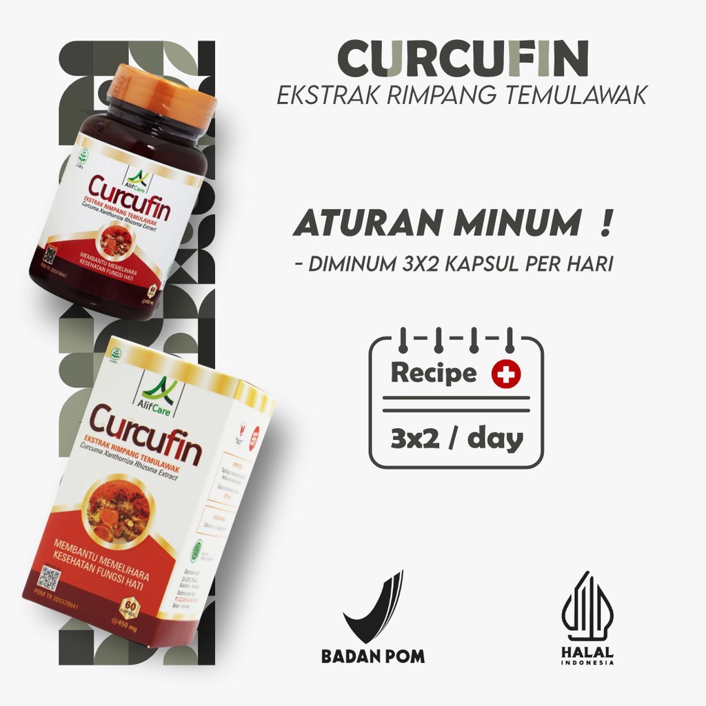 CURCUFIN Ekstrak Rimpang Temulawak Obat Hepatitis Herbal Liver Penambah Nafsu Makan