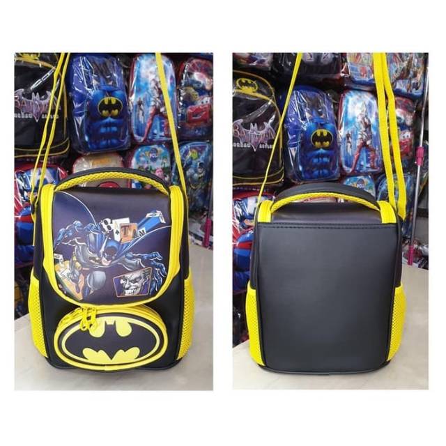 TAS SELEMPANG ANAK SERBAGUNA BATMAN / TAS BEKAL ANAK BATMAN