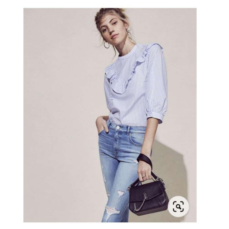 Unpeu Femme Ruffle Front Blouse