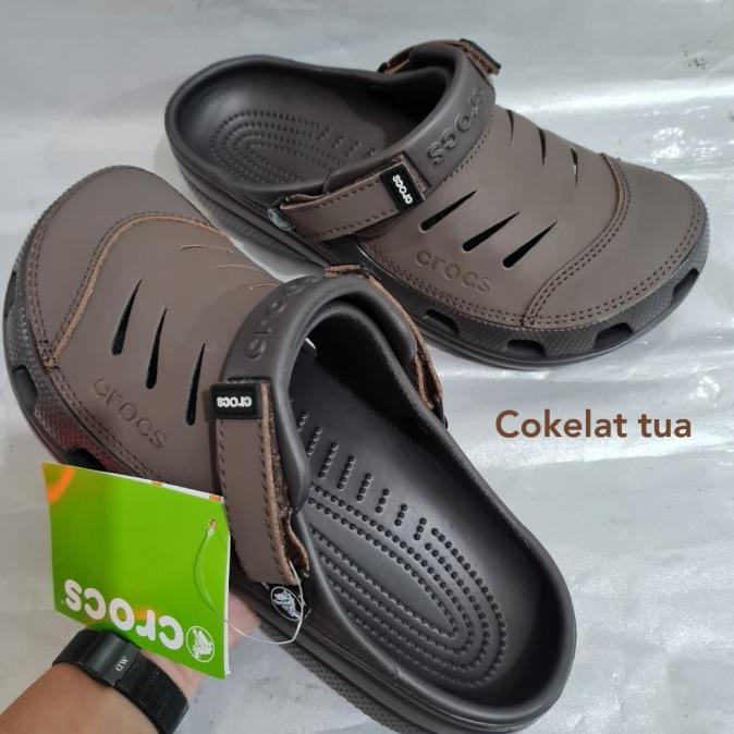 Sandal Crocs Yukon Leather pria/sandal Crocs Yukon Leather / Yukon