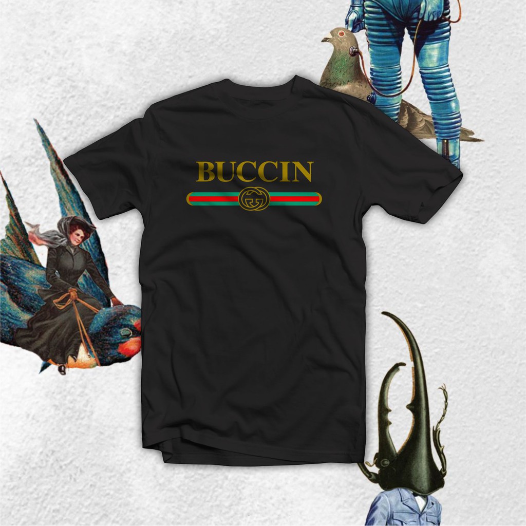 Kaos Buccin Hitam dengan Kearifan Lokal