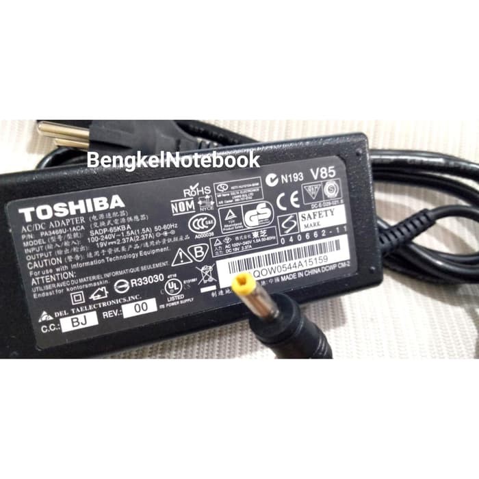 Adaptor Toshiba 19v 2.37a 45Watt 4017 Kepala Kecil