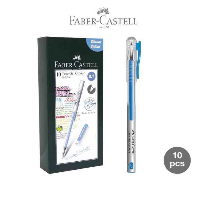 

Faber-Castell True Gel Pen -- Light Blue Ink 0.7 Mm