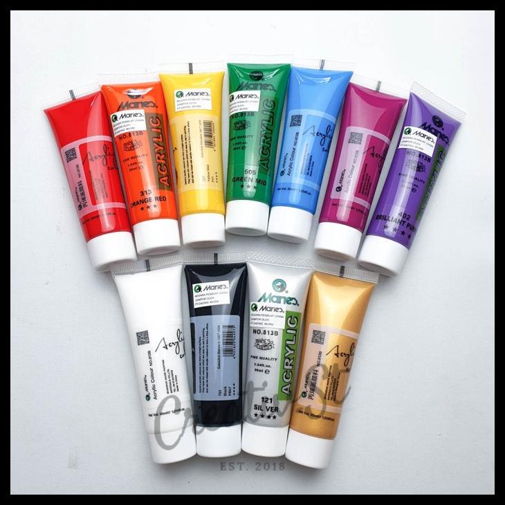 

Maries Acrylic 30 Ml Paint Acrylic Set Cat Akrilik Warna Dasar