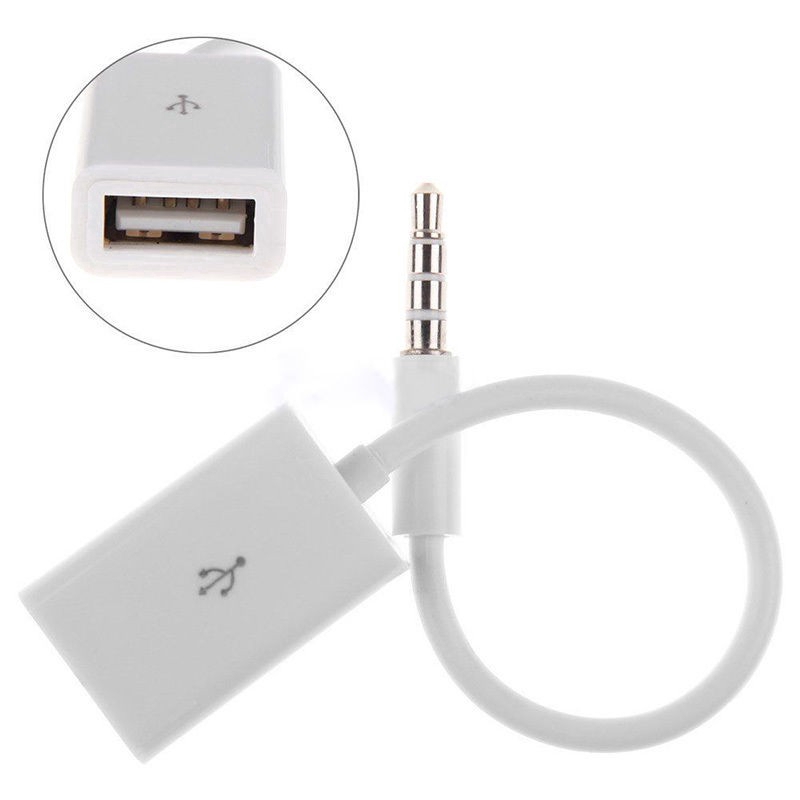 Plug Jack 3.5mm Male Aux Ke USB 2.0 Female