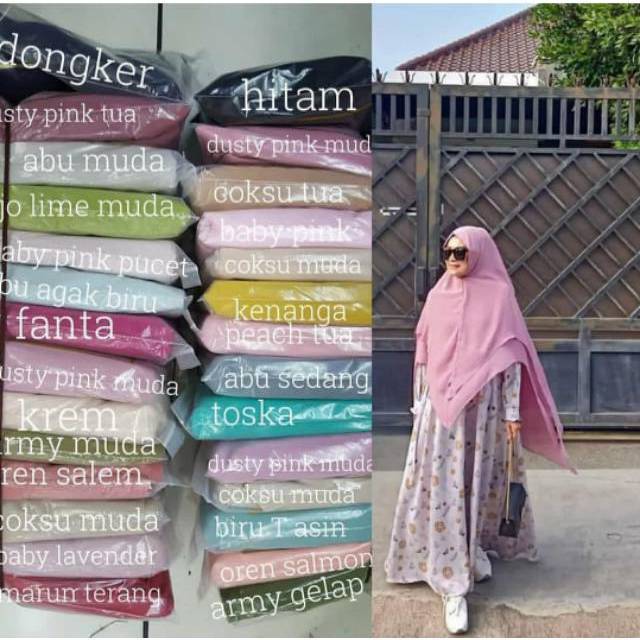 Khimar 2 layer (pet antem)