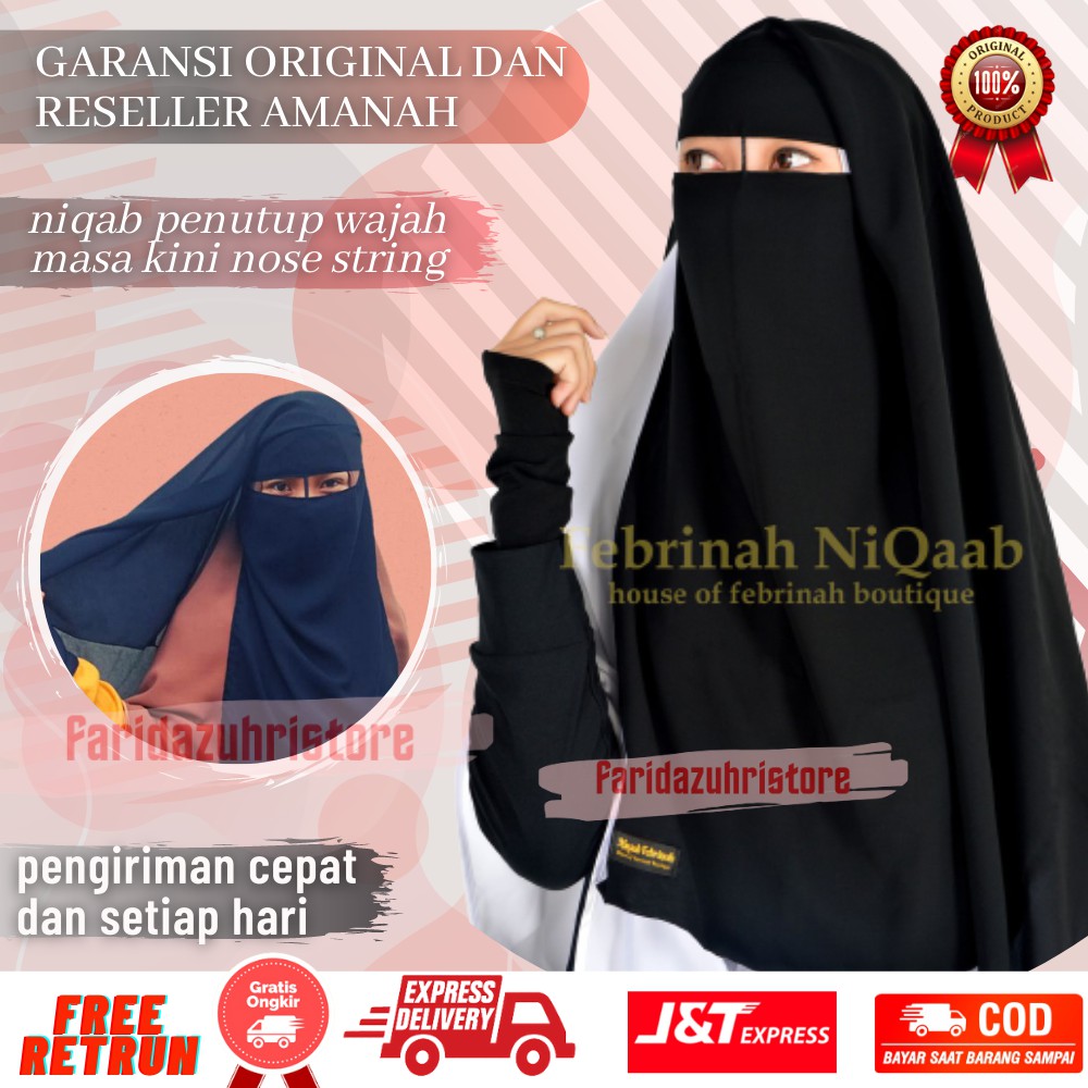 Jual Cadar Niqab Yaman Butterfly Elang Eagle Eyes Noses Swarovski Rempel Dua Layer Panjang Long 1139