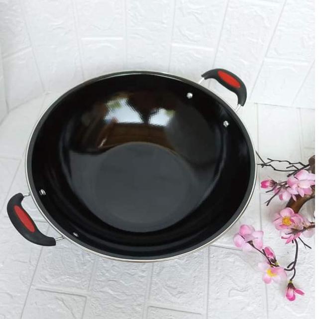 ♔ WAJAN KUPING GSF 34CM / WAJAN KUPINGAN GSF 34CM / WAJAN GORENG GSF 34CM BAHAN ENAMEL ANTI LENGKET 