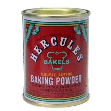 

Hercules Double Acting Baking Powder 110gr Tepung Pengembang Kue - Bahan Tambahan Campuran Pengembang